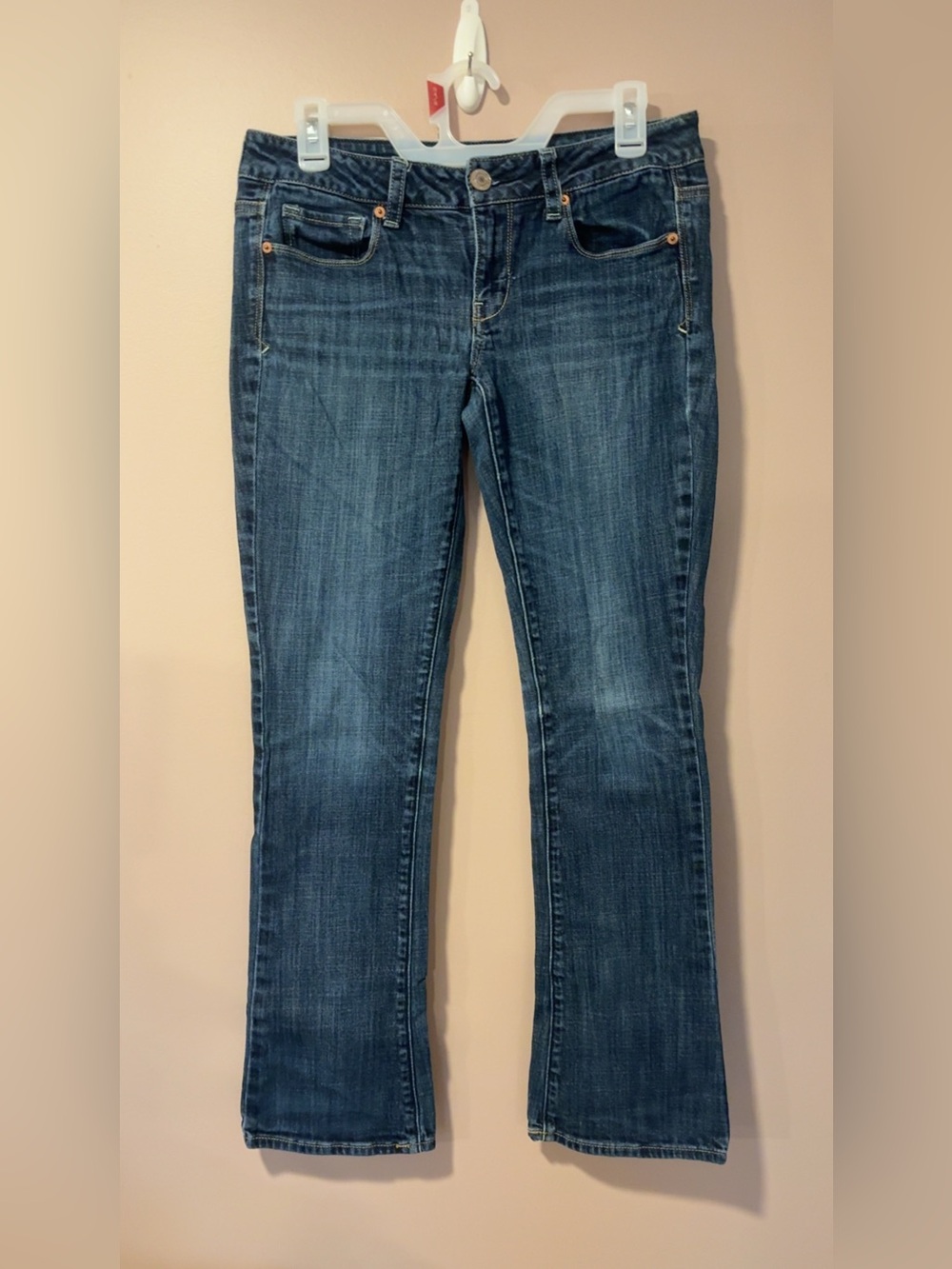 American Eagle Outfitters Medium Blue Flare Skinny Kick Jeans
